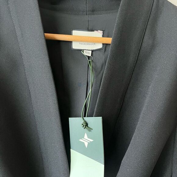 Tuckernuck Black Gracie Wrap Belted Patch Pocket Blazer Jacket Size XXXL NWT - Picture 5 of 8
